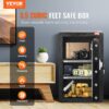 VEVOR Safe Tresor mit feuerfester Geldtasche, Einzeltür-Safe 99 L, 2 Trennwände, digitaler Möbeltresor mit Schlüssel und Code, Wertsachenbox für Geld, Schmuck und Medikamente, Geldtresor Schwarz – Bild 2