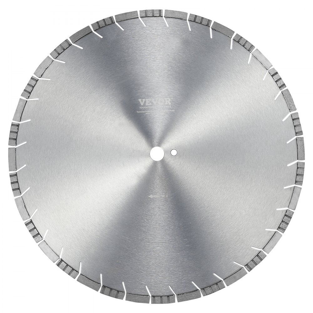 VEVOR Diamantsägeblatt Betonsägeblatt 50 cm für Nass- oder Trockenarbeiten, 12 mm Diamantsegmentsägeblatt mit schrägen Zähnen, Mittellochdurchmesser 25,4 mm, für Beton, Zementplatten, Fliesen, Ziegel