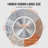 VEVOR Diamantsägeblatt Betonsägeblatt 45 cm für Nass- oder Trockenarbeiten, 12 mm Diamantsegmentsägeblatt mit schrägen Zähnen, Mittellochdurchmesser 25,4 mm, für Beton, Zementplatten, Fliesen, Ziegel – Bild 5