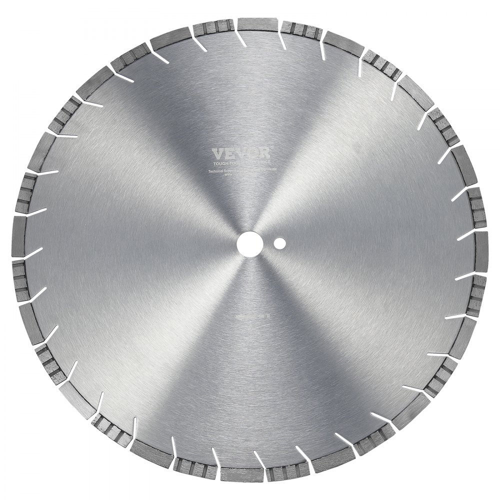 VEVOR Diamantsägeblatt Betonsägeblatt 45 cm für Nass- oder Trockenarbeiten, 12 mm Diamantsegmentsägeblatt mit schrägen Zähnen, Mittellochdurchmesser 25,4 mm, für Beton, Zementplatten, Fliesen, Ziegel