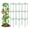 VEVOR 4er-Pack Tomatenkäfige für den Garten, 63 Zoll Tomaten-Spalier-Pflanzenpfahl-Unterstützung, stapelbarer hoher Pflanzenstützkäfig, für Hochbeete, Gemüse, Blumen und Kletterpflanzen