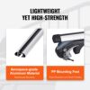 VEVOR Dachträger Universal Dachgepäckträger Auto Alu Querträger 90 kg Tragkraft, für erhöhte Seitenschiene mit Lücke, passend Innenabstand des Dachbalkens 19-113cm, Rohrdurchmesser 28-68 mm – Bild 5 VEVOR Dachträger Universal Dachgepäckträger Auto Alu Querträger 90 kg Tragkraft, für erhöhte Seitenschiene mit Lücke, passend Innenabstand des Dachbalkens 19-113cm, Rohrdurchmesser 28-68 mm – Bild 5