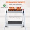 VEVOR Haushaltsleiter 500x480x450mm Trittleiter faltbar aus Stahl Stehleiter 2 Stufe Stufenleiter 150kg Tragfähigkeit Klapptritt Doppelstufenleiter 445mm hoch Küchenleiter Rutschfest Tritthocker – Bild 3 VEVOR Haushaltsleiter 500x480x450mm Trittleiter faltbar aus Stahl Stehleiter 2 Stufe Stufenleiter 150kg Tragfähigkeit Klapptritt Doppelstufenleiter 445mm hoch Küchenleiter Rutschfest Tritthocker – Bild 3