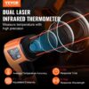 VEVOR Infrarot Thermometer IR 50:1 Pyrometer -40°C bis 1500°C Laser Temperaturmesser 180x120x60mm Temperaturmessgerät Nicht Menschliches Körperthermometer für Kochen/Barbecue/Gefrierschrank/Industrie – Bild 2