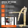 VEVOR Fettpumpe 12L Luftbetriebene Fettpumpe 0,6–0,8 MPa Aluminiumdruckguss-Pumpe -20-100℃ Betriebstemperatur, Pneumatische Fettpumpe NPT-Anschluss Schmierfettpumpe Geeignet für 0-3# Fett – Bild 3