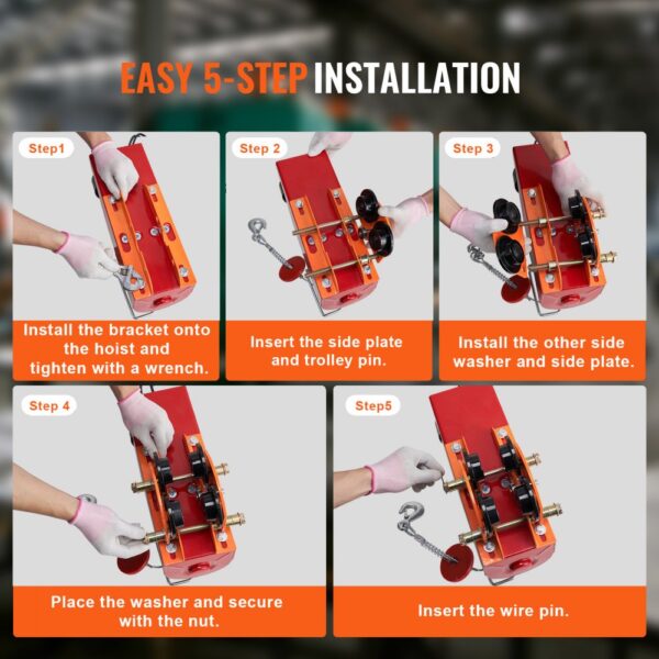 VEVOR Electric Hoist Manual Trolley 0.5 t 2.36 – Bild 5