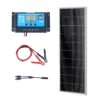 VEVOR 100W Solarpanel Kit 12V monokristallinen Solarmodul plus Laderegler 8,33A Solaranlage Umwandlungsrate von 23 % Kompatibel mit AGM-, GEL-, FLD-, LI-Batterien Ideal für Wohnmobile Yachten Zuhause