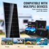 VEVOR 100W Solarpanel Kit 12V monokristallinen Solarmodul plus Laderegler 8,33A Solaranlage Umwandlungsrate von 23 % Kompatibel mit AGM-, GEL-, FLD-, LI-Batterien Ideal für Wohnmobile Yachten Zuhause – Bild 3