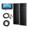 VEVOR 200W Solarpanel 2er-Set 12V monokristallinen Solarmodul plus Laderegler 16,66A Solaranlage Umwandlungsrate von 23 % Kompatibel mit AGM-, GEL-, FLD-, LI-Batterien Ideal für Wohnmobile Yachten Zuh