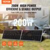 VEVOR 200W Solarpanel 2er-Set 12V monokristallinen Solarmodul plus Laderegler 16,66A Solaranlage Umwandlungsrate von 23 % Kompatibel mit AGM-, GEL-, FLD-, LI-Batterien Ideal für Wohnmobile Yachten Zuh – Bild 2