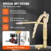 VEVOR Fettpumpe 40L Luftbetriebene Fettpumpe 0,6–0,8 MPa Aluminiumdruckguss-Pumpe -20-100℃ Betriebstemperatur, Pneumatische Fettpumpe NPT-Anschluss Schmierfettpumpe Geeignet für 0-3# Fett – Bild 3