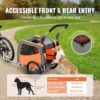 VEVOR Hunde-Fahrradanhänger, trägt bis zu 30 kg, 2-in-1-Fahrradträger für Haustier-Kinderwagen, einfach zusammenklappbarer Wagenrahmen mit Schnellspannrädern, universeller Fahrradkupplung, Reflektoren – Bild 5 VEVOR Hunde-Fahrradanhänger, trägt bis zu 30 kg, 2-in-1-Fahrradträger für Haustier-Kinderwagen, einfach zusammenklappbarer Wagenrahmen mit Schnellspannrädern, universeller Fahrradkupplung, Reflektoren – Bild 5