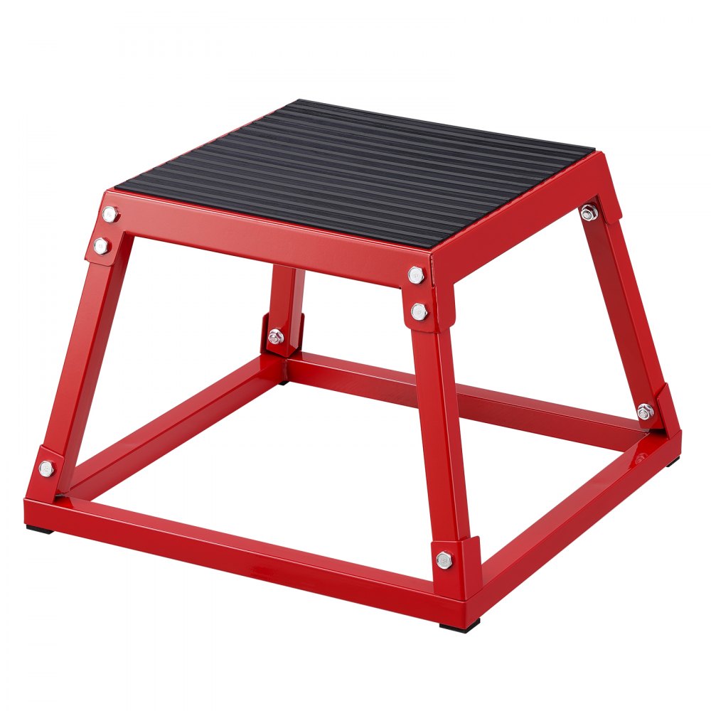 VEVOR Plyometrische Sprungbox, 305 mm Plyo-Box, Plyometrische Plattform Plyobox Rot, Rutschfeste Fitness-Übungs-Step-Up-Box für Heimtraining, Konditions-Krafttraining, Gesäß, Oberschenkel Trainieren