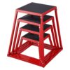 VEVOR 4-teilige Plyometrische Sprungboxen, 305/458/609/762 mm Plyometric Box Rot, Rutschfestes Fitness-Übungs-Step-Up-Box-Set für Heim-Fitness-Training, Konditions-Krafttraining, Jump Training Tragbar