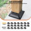 VEVOR 20er-Set Aufschraubhülse 153 x 153 x 62 mm Pfostenträger Kohlenstoffstahl Pfostenschuh Pfosten Pfostenunterlage Bodenhülse Stützenfuß Ideal für Verandageländern, Pergolen und Säulen – Bild 5