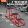VEVOR 3-teilige Plyometrische Sprungboxen, 305/458/609 mm Plyometric Box Rot, Rutschfestes Fitness-Übungs-Step-Up-Box-Set für Heim-Fitness-Training, Konditions-Krafttraining, Jump Training Tragbar – Bild 2