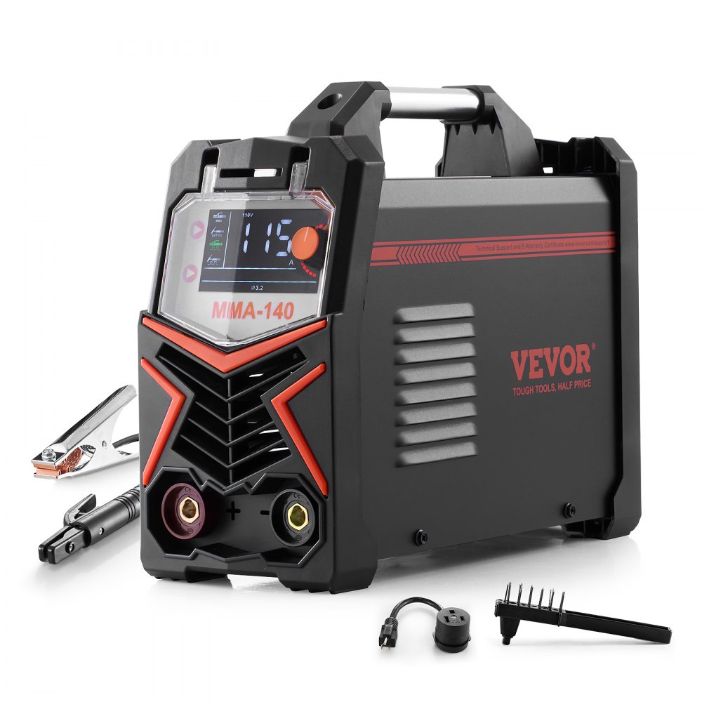 VEVOR WIG-Schweißgerät, 4-in-1-Schweißer (großes LED-Display) – DC-Puls-WIG/DC-Puls-MMA/Lift-WIG/MMA (Stick), Elektroschweißgerät mit synergischer Steuerung, IGBT-Wechselrichter, Heißstart