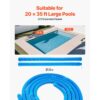 VEVOR Poolsauger mit Saugfunktion, Poolstaubsauger Poolreiniger mit Saugseite, Poolkehrmaschine mit 12 Schläuchen, geeignet für Einbaupools und Aufstellpools bis zu 6,1 x 10,7 m blau – Bild 4