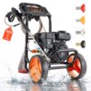 VEVOR Benzin Hochdruckreiniger 200 bar, Terrassenreinger 7 L/min, Aluminiumpumpe mit Spritzpistole, Lanze & 4 Düsen, Benzinreiniger für Autos, Zäune, Einfahrten, Häuser, Terrassen & Gartenmöbel VEVOR Benzin Hochdruckreiniger 200 bar, Terrassenreinger 7 L/min, Aluminiumpumpe mit Spritzpistole, Lanze & 4 Düsen, Benzinreiniger für Autos, Zäune, Einfahrten, Häuser, Terrassen & Gartenmöbel