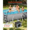 VEVOR Pool-Wärmepumpe 4160 W Nennleistung, Elektrische Poolheizung für Aufstellpools bis 15 m³, Max. COP 5,14, Geräuscharm, FI-Schutzschalter, Heiztemperatur 15–40 °C, Heiz- & Kühlmodus – Bild 4