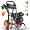 VEVOR Benzin-Hochdruckreiniger, 200 bar, Terrassenreiniger Stehend, Aluminiumpumpe mit Spritzpistole Lanze, 4 Düsen, Reinigungsmaschine für Autos, Zäune, Einfahrten, Häuser, Terrassen & Gartenmöbel VEVOR Benzin-Hochdruckreiniger, 200 bar, Terrassenreiniger Stehend, Aluminiumpumpe mit Spritzpistole Lanze, 4 Düsen, Reinigungsmaschine für Autos, Zäune, Einfahrten, Häuser, Terrassen & Gartenmöbel