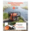 VEVOR Wasserpumpe Benzin 158 GPM, 2 Zoll Schmutzwasserpumpe 7 PS Motorpumpe Tragbar mit 7,62 m Förderschlauch & Gusseisenlaufrad Wasserförderpumpe für Bewässerung Entwässerung Baustellen Teiche – Bild 4