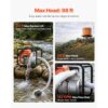 VEVOR Benzin Wasserpumpe 29,87 m Förderhöhe, Schmutzwasserpumpe 7 PS, Tragbare Motorpumpe, Benzinmotor mit 762 cm Auslassschlauch, Gusseisenlaufrad, Gartenpumpe für Bewässerung, Teiche & Pools – Bild 3
