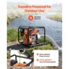 VEVOR Benzin Wasserpumpe 29,87 m Förderhöhe, Schmutzwasserpumpe 7 PS, Tragbare Motorpumpe, Benzinmotor mit 762 cm Auslassschlauch, Gusseisenlaufrad, Gartenpumpe für Bewässerung, Teiche & Pools – Bild 4