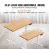 VEVOR Schreibtisch Gestell mit Doppelmotor, einstellbare Höhe 70-117 cm und Länge 110-178 cm, elektrisch verstellbares Tischgestell, ergonomische DIY-Arbeitsplatzbasis (nur weißer Rahmen) – Bild 3