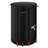 VEVOR Regentonne faltbar, 250 L tragbares Regenfass, Regenwassertank, 500D PVC-Regenwassersammelsystem, Wassertank, Regenwassertonne mit Zapfhahn und Überlaufset, Schwarz