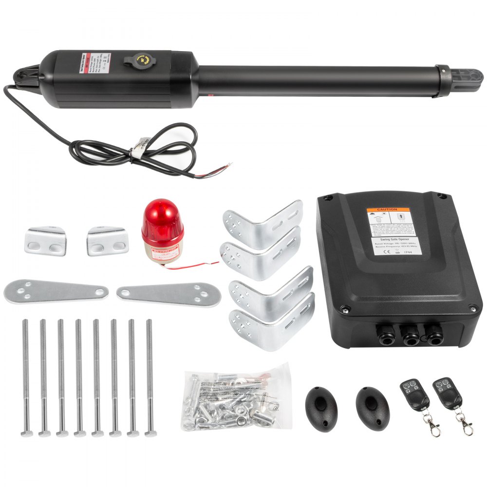 VEVOR Elektrischer automatischer Türöffner, 380 kg Tragkraft, Einzelschwingtüröffner, 5,5 m Länge, 16 mm/s Geschwindigkeit, 80 W, mit Fernbedienung, Türantrieb für Garage schließt Kettenglied