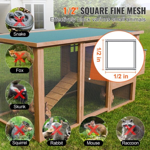 VEVOR Drahtgeflecht, 915 mm x 15,24 m, Volierendraht, 19 Gauge, feuerverzinkte Maschendrahtrolle, Maschendrahtzaun, Maschendraht für Kaninchenkäfige, Garten, kleine Nagetiere – Bild 4