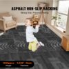 VEVOR Teppichfliesen, 610 x 610 mm, Teppichboden mit angebrachter Polsterung, weich gepolsterte Teppichfliesen, einfache DIY-Installation für Schlafzimmer und Wohnzimmer (24 Stk., gemischtes Grau) – Bild 5