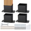 VEVOR 4er-Set Aufschraubhülse 214 x 146 x 140 mm Pfostenträger aus Kohlenstoffstahl mit Sprühbeschichtung Installation auf Beton-oder Holzböden Pfostenschuh Pfosten Ideal für Pergolen Verandageländern VEVOR 4er-Set Aufschraubhülse 214 x 146 x 140 mm Pfostenträger aus Kohlenstoffstahl mit Sprühbeschichtung Installation auf Beton-oder Holzböden Pfostenschuh Pfosten Ideal für Pergolen Verandageländern