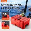 VEVOR Marine-Kraftstofftank, 55 L, tragbarer Bootstank mit Außenbordmotor, Kunststoff-Außenbord-Kraftstofftank für Marineboote mit Schlauch, leicht zu tragen für Yacht, Fischerboot, Deckboot, rot – Bild 2