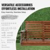 VEVOR Hollywoodschaukel Zedernholz, 1523x710x600mm, Terrassenschaukel für Hof und Garten, verbesserte Tragkraft von ca. 400 kg, robuste Schaukelstuhlbank mit Aufhängeketten für den Außenbereich, braun – Bild 5