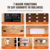 VEVOR Ferninfrarot-Holzsauna, Sauna-Spa für Zuhause, für 2 Personen, Niedrige EMF-Ferninfrarot-Sauna mit gehärteter Glastür & LED-Mehrfarbenlampe & Bluetooth-Lautsprechern, 2 kW für den Innenbereich – Bild 4