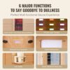 VEVOR Ferninfrarot-Holzsauna, Sauna-Spa für Zuhause für 1 bis 2 Personen, Niedrige EMF-Ferninfrarot-Sauna aus Hemlockholz mit gehärteter Glastür & mehrfarbiger Lampe & Bluetooth-Lautsprecher & Farblichttherapie, – Bild 4