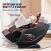 VEVOR Massagesessel mit flexibler SL-Schiene, 3D-Ganzkörper-Shiatsu-Massagegerät, Schwerelosigkeit, 10 bis 18 Automatikmodi, Heizung, Bluetooth-Lautsprecher, Luftkissen und Touchscreen 150 kg – Bild 3