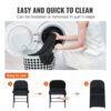 VEVOR Stuhlhussen aus Elastischem Spandex für Klappstühle, Universell Passender, Kurzer Vorderbezug, Abnehmbare &Waschbare Schonbezüge, für Hochzeit, Urlaub, Party, Feier, (50 Stück, Schwarz) – Bild 4