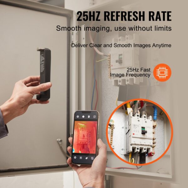 VEVOR Wärmebildkamera für Android und IOS, kabellose Infrarot-Wärmebildkamera mit 256 x 192 IR-Auflösung, WLAN und visueller Kamera, Wärmebildkamera mit 25 Hz Bildwiederholfrequenz für Smartphones – Bild 4