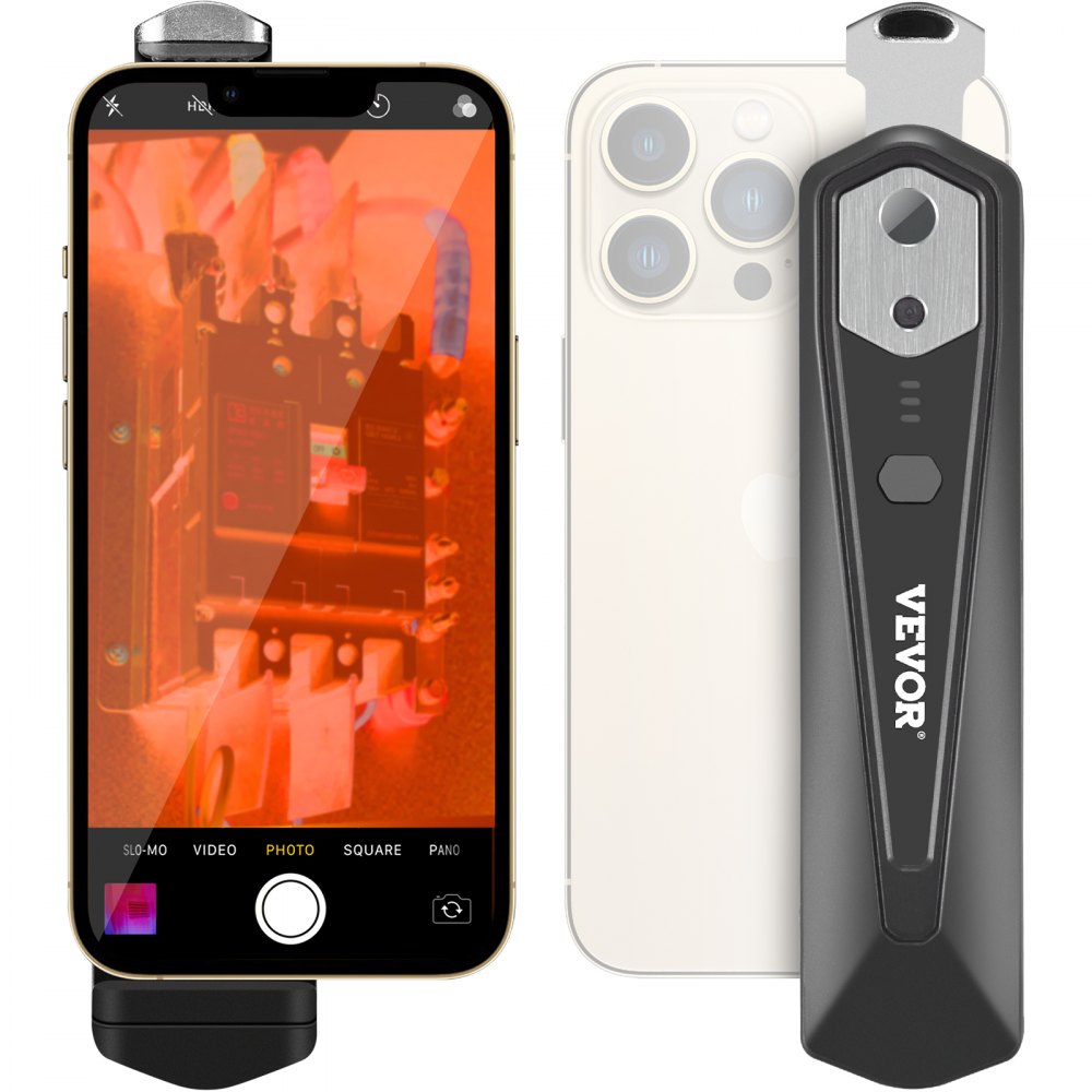 VEVOR Wärmebildkamera für Android und IOS, kabellose Infrarot-Wärmebildkamera mit 256 x 192 IR-Auflösung, WLAN und visueller Kamera, Wärmebildkamera mit 25 Hz Bildwiederholfrequenz für Smartphones