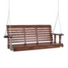 VEVOR Hollywoodschaukel Zedernholz, 1702x710x600mm, Terrassenschaukel für Hof und Garten, verbesserte Tragkraft von ca. 400 kg, robuste Schaukelstuhlbank mit Aufhängeketten für den Außenbereich, braun