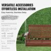 VEVOR Hollywoodschaukel Zedernholz, 1702x710x600mm, Terrassenschaukel für Hof und Garten, verbesserte Tragkraft von ca. 400 kg, robuste Schaukelstuhlbank mit Aufhängeketten für den Außenbereich, braun – Bild 5