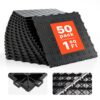 VEVOR Garagen-Bodenbeschläge, 305 x 305 x 13,4 mm, 50er-Set Industrieboden, rutschfeste doppelseitige Struktur-Garagenboden, für Garagen, Keller, Reparaturwerkstätten, Schwarz