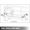 VEVOR Drehtorantrieb Doppelt, automatischer Toröffner, bis zu 300 kg und 2,7 m lang, 50 W AC-Flügeltorantrieb automatisches Tor mit komplettem Push/Pull-to-Open-Fernbedienungsset, 16 mm/s – Bild 4