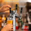 VEVOR Bierzapfturm mit 3 Zapfhähnen, Bierfassturm aus Edelstahl, Kegerator-Turm-Kit mit Vormontierten Schläuchen & selbstschließenden Zapfhähnen für Partys, Bars, Pubs und Restaurants – Bild 4