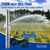 VEVOR Tiefbrunnen-Tauchpumpe, 750 W, 230 V, 60 Hz, 7,1 m³/h max. Durchfluss, 75 m max. Förderhöhe, mit 9,1 m Stromkabel, Edelstahl-Wasserpumpe für Industrie, Bewässerung und Heimgebrauch, IP68-Wasserschutzklasse – Bild 2 VEVOR Tiefbrunnen-Tauchpumpe, 750 W, 230 V, 60 Hz, 7,1 m³/h max. Durchfluss, 75 m max. Förderhöhe, mit 9,1 m Stromkabel, Edelstahl-Wasserpumpe für Industrie, Bewässerung und Heimgebrauch, IP68-Wasserschutzklasse – Bild 2
