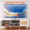 VEVOR Rattan-TV-Ständer für 165 cm Fernseher, Boho-TV-Ständer mit Rattantür, Fernsehschrank mit eingebauter Steckdose und USB-Anschlüssen, moderne TV-Konsole für Wohnzimmer, Medienraum, weiß – Bild 4