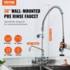 VEVOR Kommerzieller Wasserhahn mit Vorspülbrause, 915 Höhe, 30,5 cm Schwenkauslauf, Küchenspülenarmatur zur Wandmontage, Gerät aus Messing mit Ausziehbarer Brause, für 1/2/3-Fach-Spüle – Bild 2